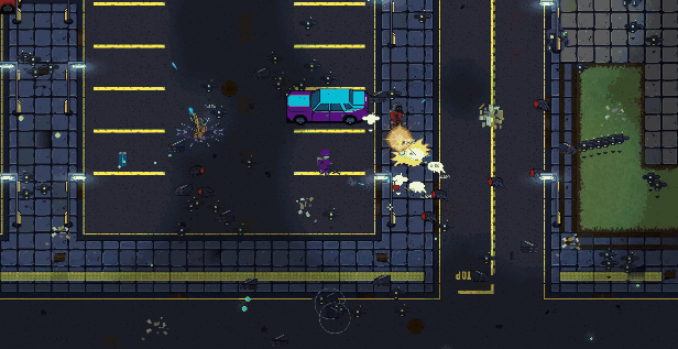 Four players holding the arena